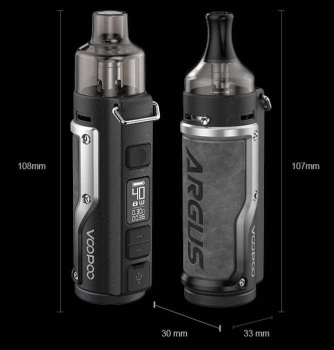 Grip VOOPOO Argus 40W 1500mAh Full Kit Litchi Leather and Blue