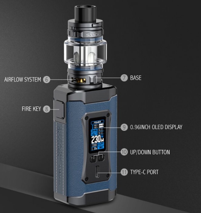 Grip Smoktech Morph 2 230W Full Kit Black Carbon