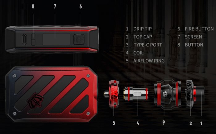 Grip Uwell Crown 5 200W Full Kit Black