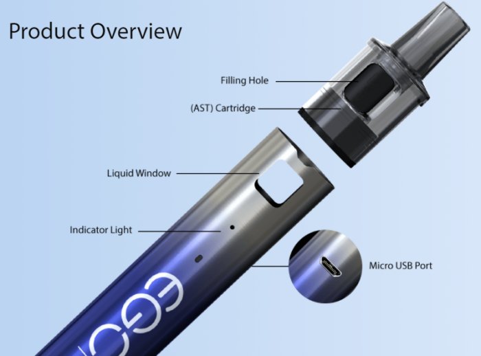 Elektronická cigareta Joyetech eGo AIO AST Pod 1000mAh Metal Black