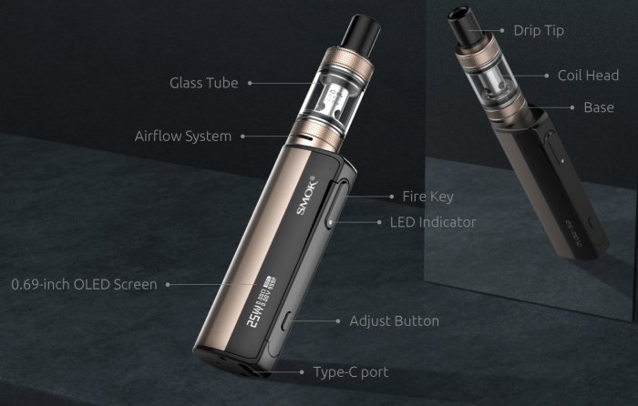 Grip Smoktech Gram 25 Full Kit 900mAh Grey