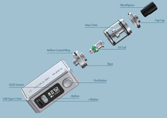Grip iSmoka-Eleaf Mini iStick 2 25W Full Kit 1050mAh Grey