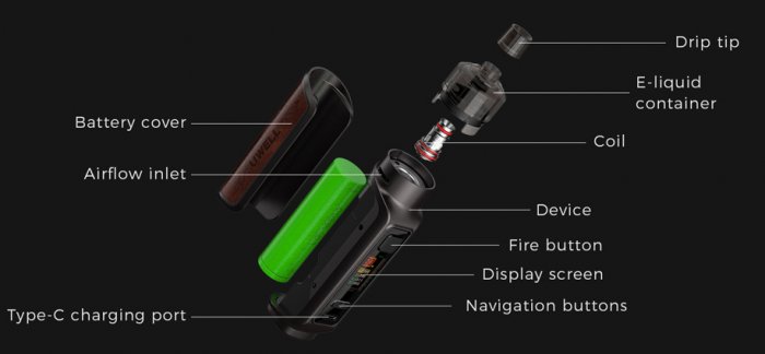 Grip Uwell Aeglos H2 60W 1500mAh Full Kit Classic Black