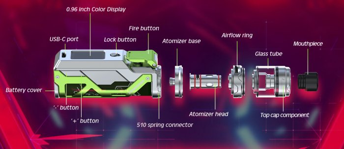 Grip Wismec REULEAUX RX G 100W Full Kit Beast