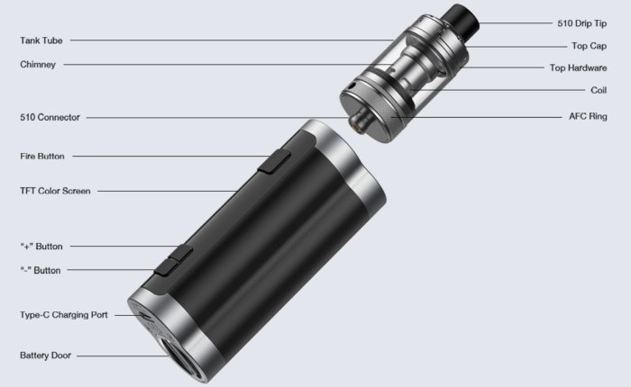 Grip aSpire Zelos X 80W Full Kit Blue