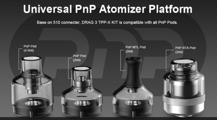 Grip VOOPOO DRAG 3 TPP-X 177W 5,5ml Full Kit Black-Umber