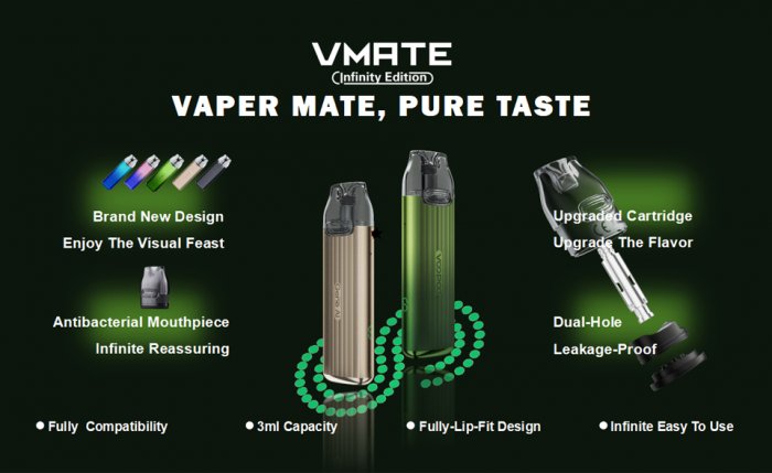 Elektronická cigareta VOOPOO VMATE Infinity Edition 900mAh Golden Brown