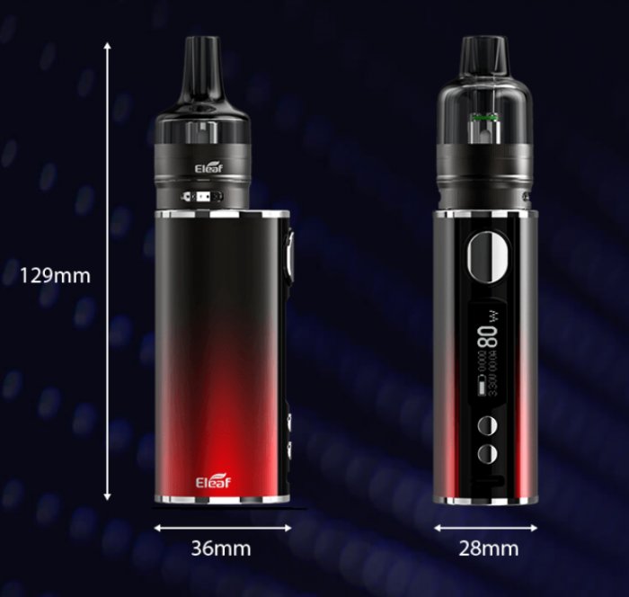 Grip iSmoka-Eleaf iStick T80 GTL Pod Tank Full Kit 3000mAh Gradient Red