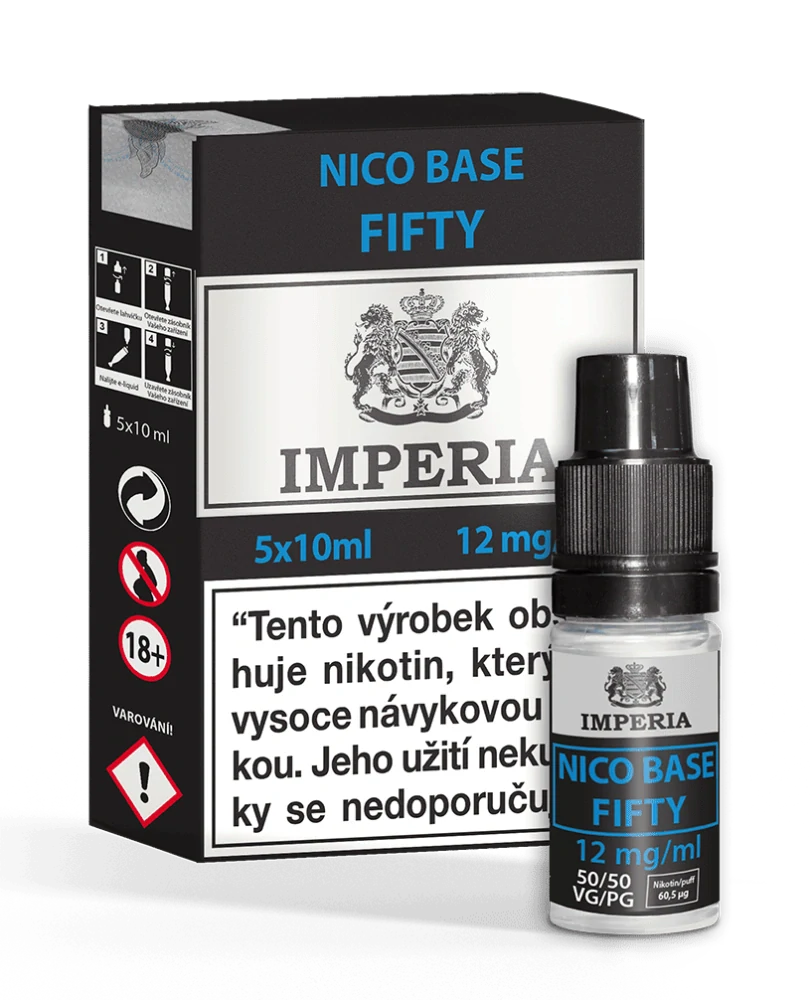 Nikotinová báze IMPERIA Fifty PG50/VG50 5x10ml - 12mg