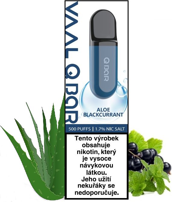Jednorázová elektronická cigareta VAAL Q Bar by Joyetech 17mg Aloe Blackcurrant