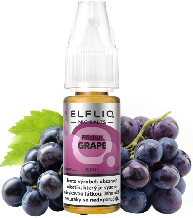 E-liquid ELFLIQ Nic SALT Grape 10ml - 10mg