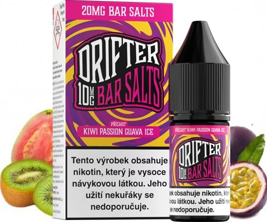 E-liquid Drifter Bar Salts Kiwi Passionfruit Guava Ice 10ml - 20mg