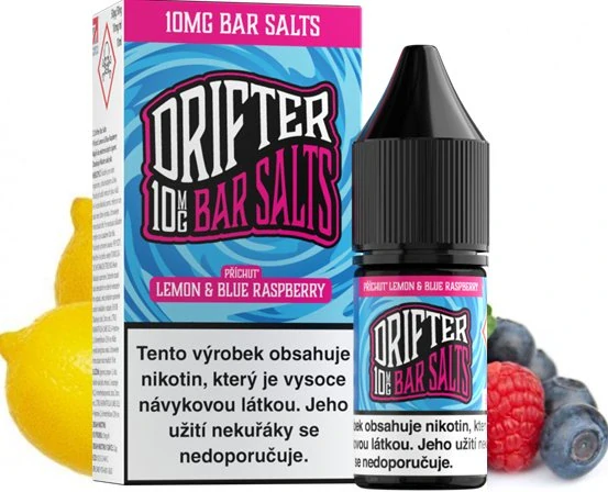 E-liquid Drifter Bar Salts Lemon and Blue Raspberry Ice 10ml - 10mg