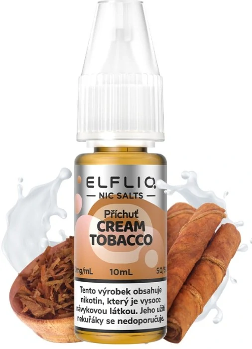 E-liquid ELFLIQ Nic SALT Cream Tobacco 10ml - 10mg