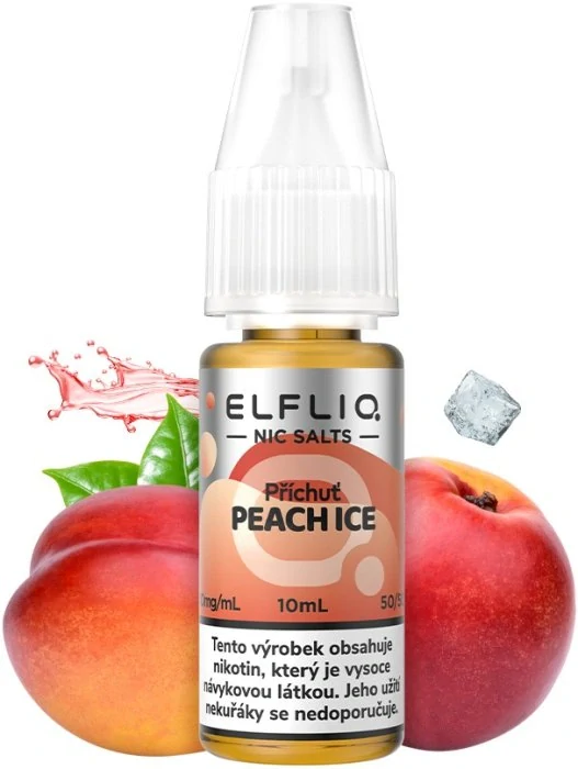 E-liquid ELFLIQ Nic SALT Peach Ice 10ml - 20mg