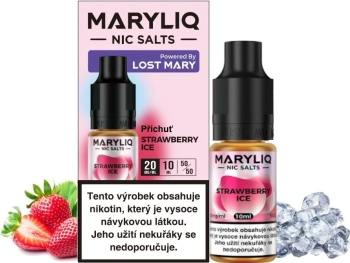 E-liquid MARYLIQ Nic SALT Strawberry Ice 10ml - 20mg