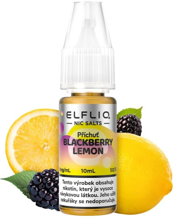 E-liquid ELFLIQ Nic SALT Blackberry Lemon 10ml - 10mg