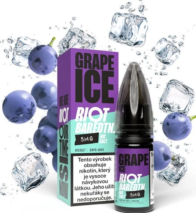 E-liquid Riot BAR EDTN Salt Grape Ice 10ml - 10mg