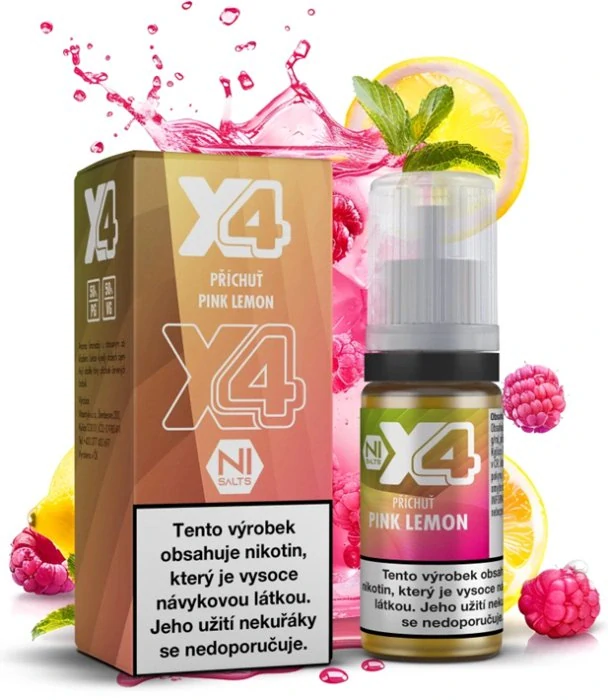 E-liquid X4 Bar Juice Pink Lemon 10ml - 10mg