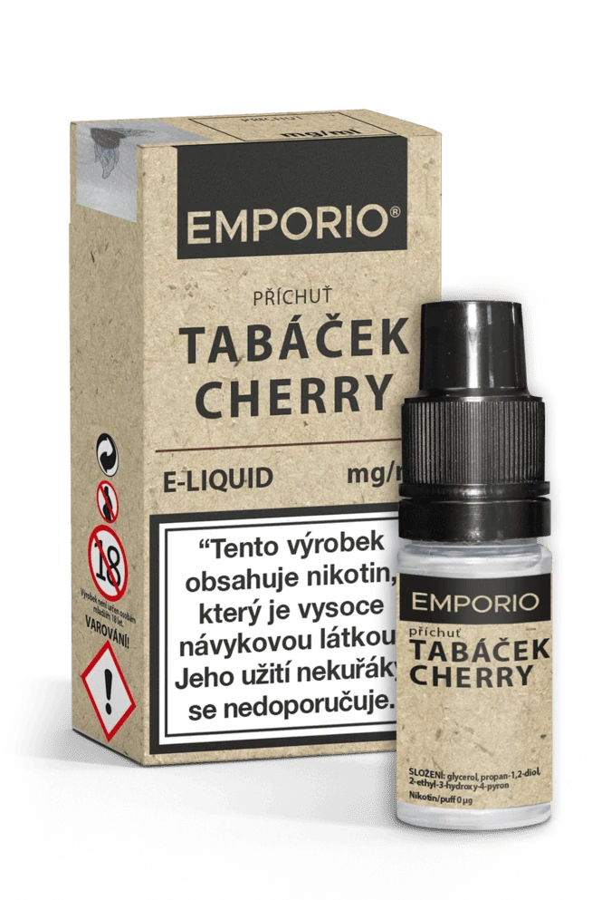 E-liquid EMPORIO Tabáček - Cherry 10ml - 18mg