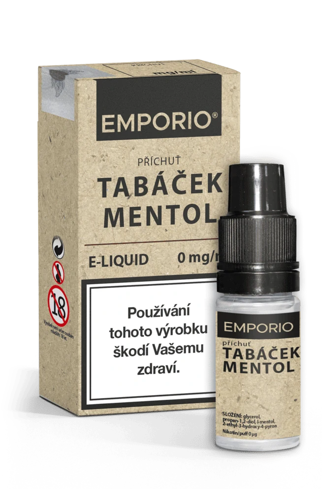 E-liquid EMPORIO Tabáček - Mentol 10ml - 0mg