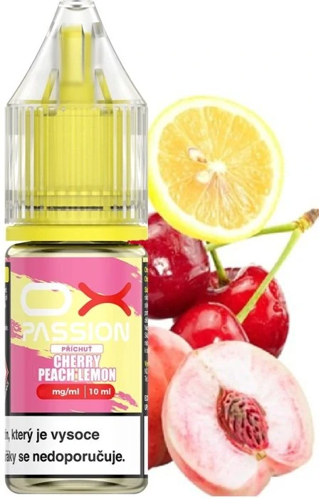 E-liquid OXVA OX PASSION Salts Cherry Peach Lemon 10ml - 10mg