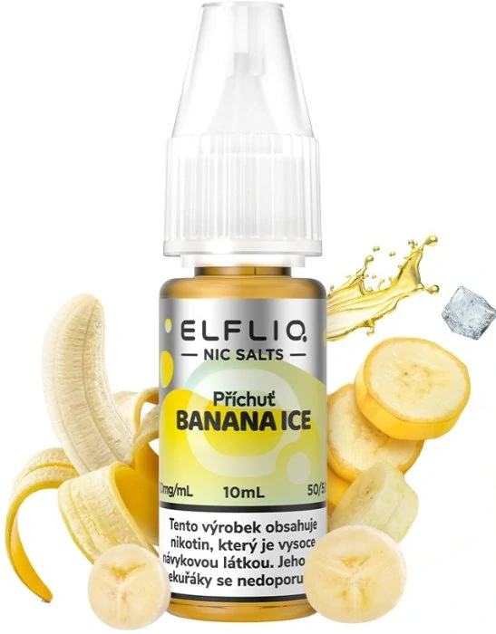 E-liquid ELFLIQ Nic SALT Banana Ice 10ml - 10mg