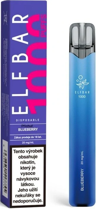 Jednorázová elektronická cigareta Elf Bar 1000 Blueberry 20mg