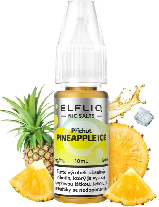E-liquid ELFLIQ Nic SALT Pineapple Ice 10ml - 10mg