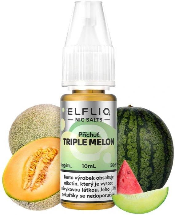 E-liquid ELFLIQ Nic SALT Triple Melon 10ml - 10mg