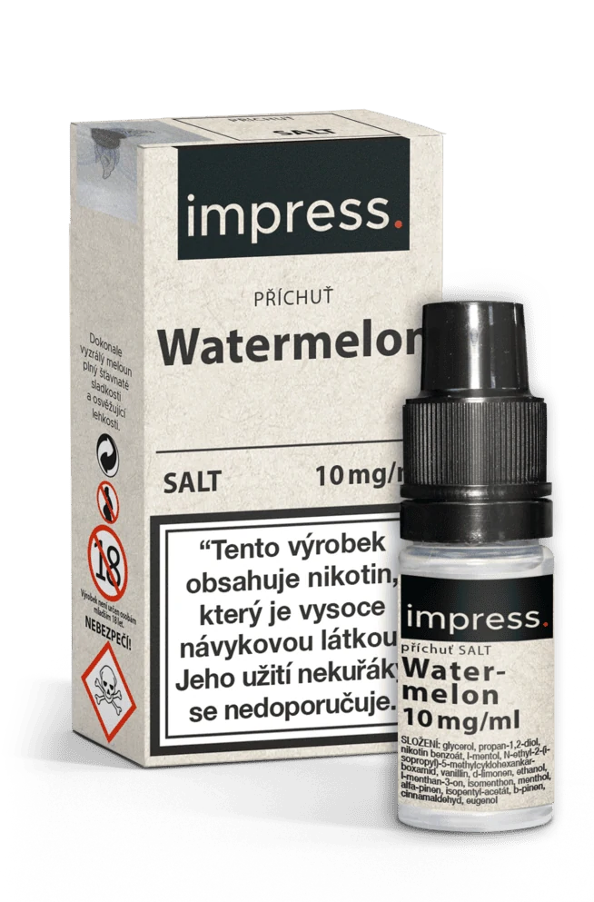 E-liquid IMPRESS SALT Watermelon 10ml - 10mg