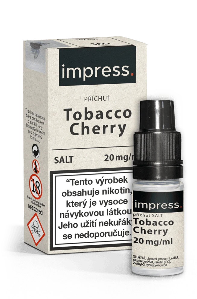 E-liquid IMPRESS SALT Tobacco Cherry 10ml - 20mg