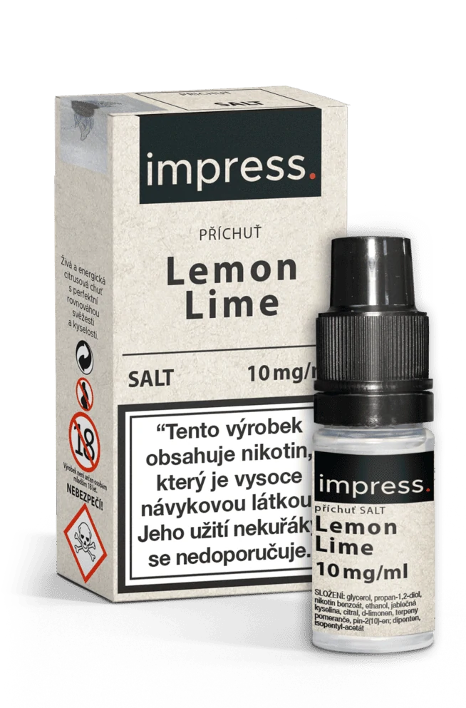 E-liquid IMPRESS SALT Lemon Lime 10ml - 10mg