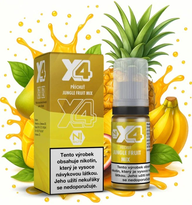 E-liquid X4 Bar Juice Jungle Fruit Mix 10ml - 20mg