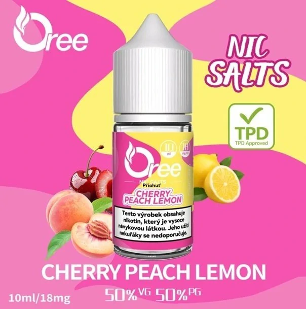 E-liquid Oree SALT Cherry Peach Lemon 10ml - 18mg