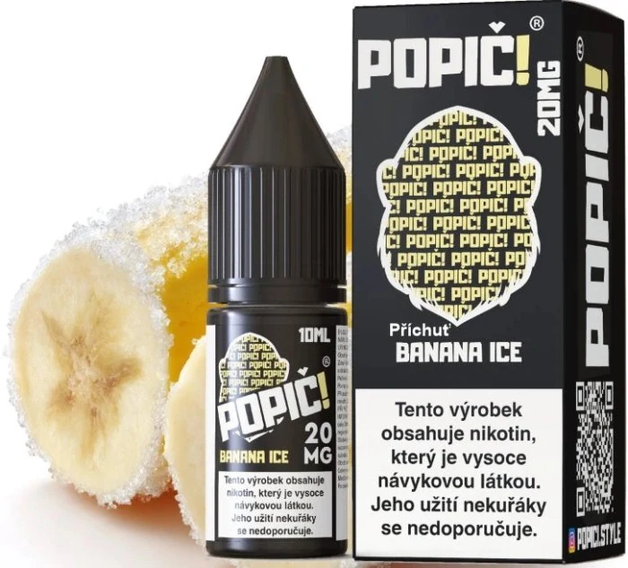 E-liquid POPIČ! Salt Banana Ice 10ml - 20mg