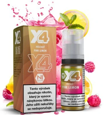E-liquid X4 Bar Juice Pink Lemon 10ml - 20mg