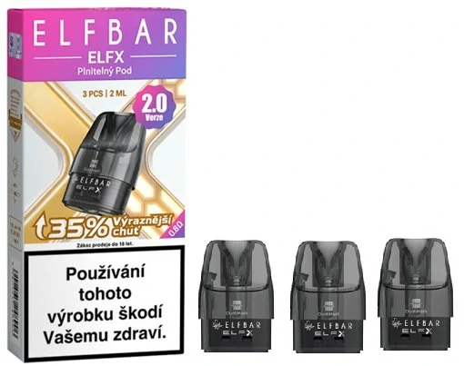 Náhradní cartridge (POD) Elf Bar ELFX V2.0 0,8ohm / 2ml (3Pack)