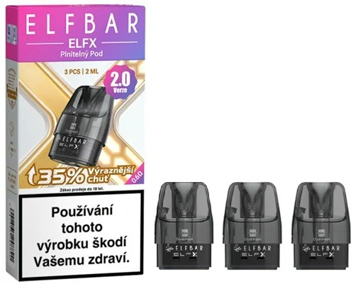 Náhradní cartridge (POD) Elf Bar ELFX V2.0 0,6ohm / 2ml (3Pack)