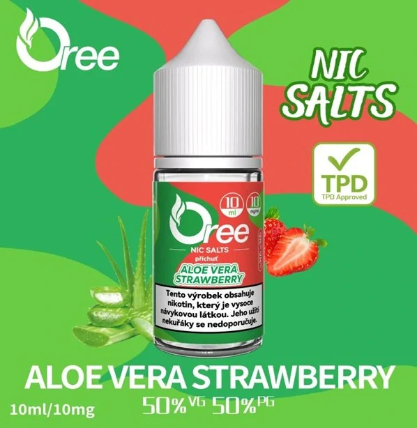 E-liquid Oree SALT Aloe Vera Strawberry 10ml - 10mg