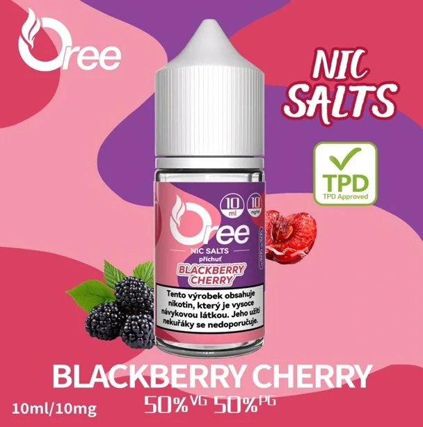 E-liquid Oree SALT Blackberry Cherry 10ml - 10mg