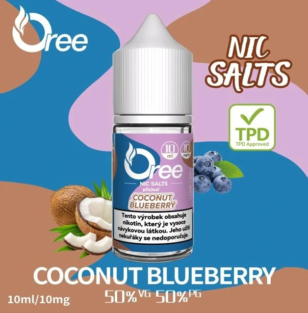 E-liquid Oree SALT Coconut Blueberry 10ml - 10mg