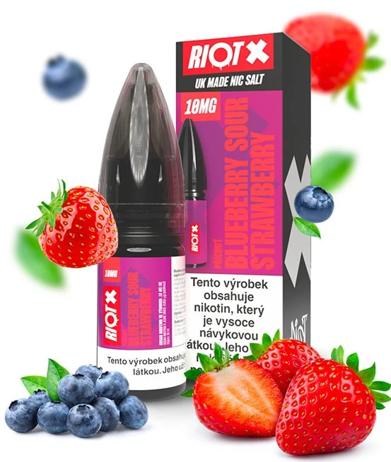 E-liquid RIOT X Salt Blueberry Sour Strawberry 10ml - 10mg