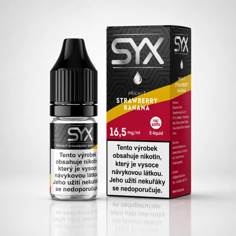 E-liquid SYX NS STRAWBERRY BANANA 10ml - 16,5mg