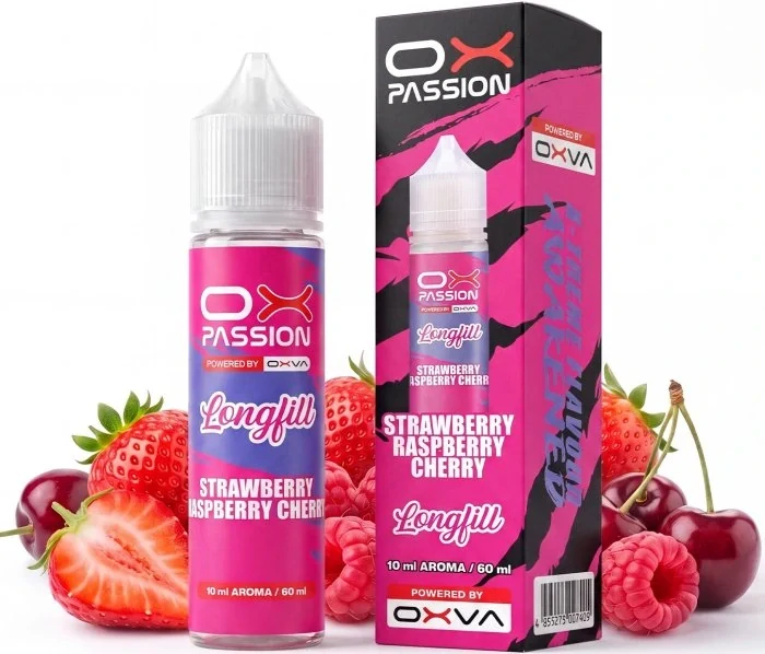 Příchuť OXVA OX PASSION S&V 10ml Strawberry Raspberry Cherry