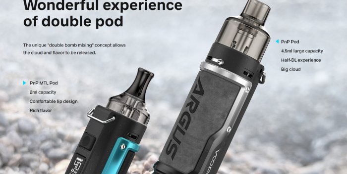 Grip VOOPOO Argus 40W 1500mAh Full Kit Litchi Leather and Red