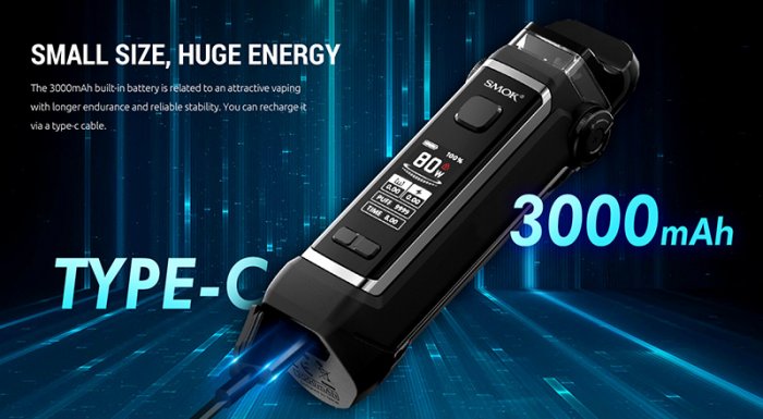 Grip Smoktech IPX 80 Full Kit 3000mAh Grey