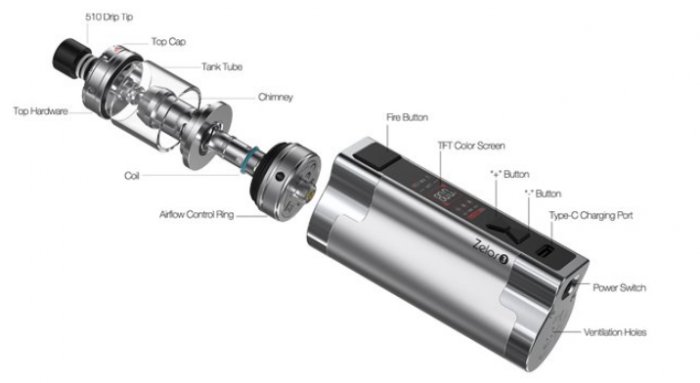 Grip aSpire Zelos 3 80W 3200mAh Full Kit Silver