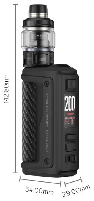 Grip VOOPOO ARGUS GT II 200W 6,5ml Full Kit Silver Grey