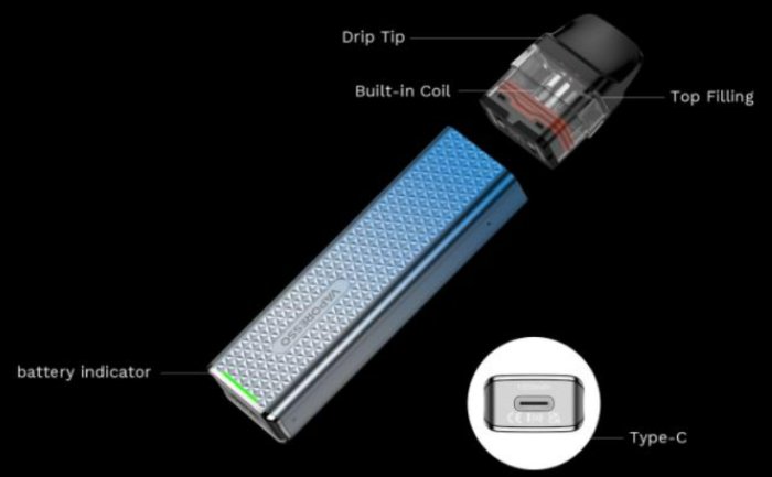 Elektronická cigareta Vaporesso XROS 3 Mini Pod 1000mAh Space Grey